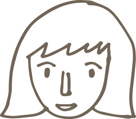 People face icon avatar hand draw sign design