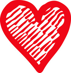 Fototapeta premium Hand draw Heart icon love sign design