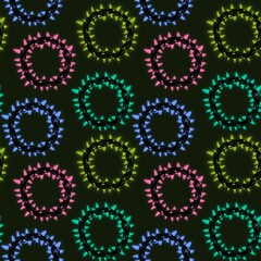 Seamless new year pattern with Christmas lights for fabrics and textiles 