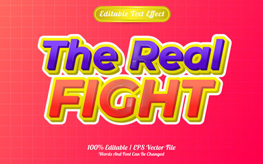 The real fight text effect