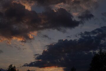 sunset sky clouds