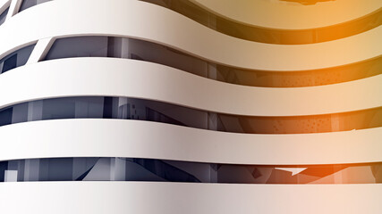 close-up of futuristic architectural wave forms