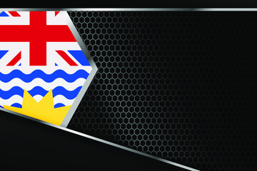 British Columbia flag business banner with black background