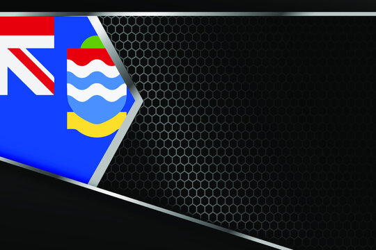 Cayman Islands Flag Business Banner With Black Background