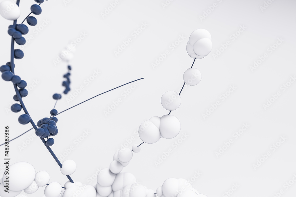 Poster Creative white backdrop with digital cirlces. Decor and landing page concept. 3D Rendering.