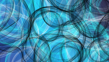 Abstract background with smoke rings. Geometric pattern.