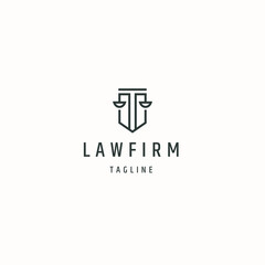 Law firm logo icon design template flat vector