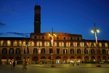 Naklejka premium Forli, Emilia-Romagna, Italy: the city at evening