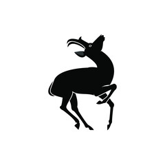 Fototapeta na wymiar Minimalist Mouse Deer Logo