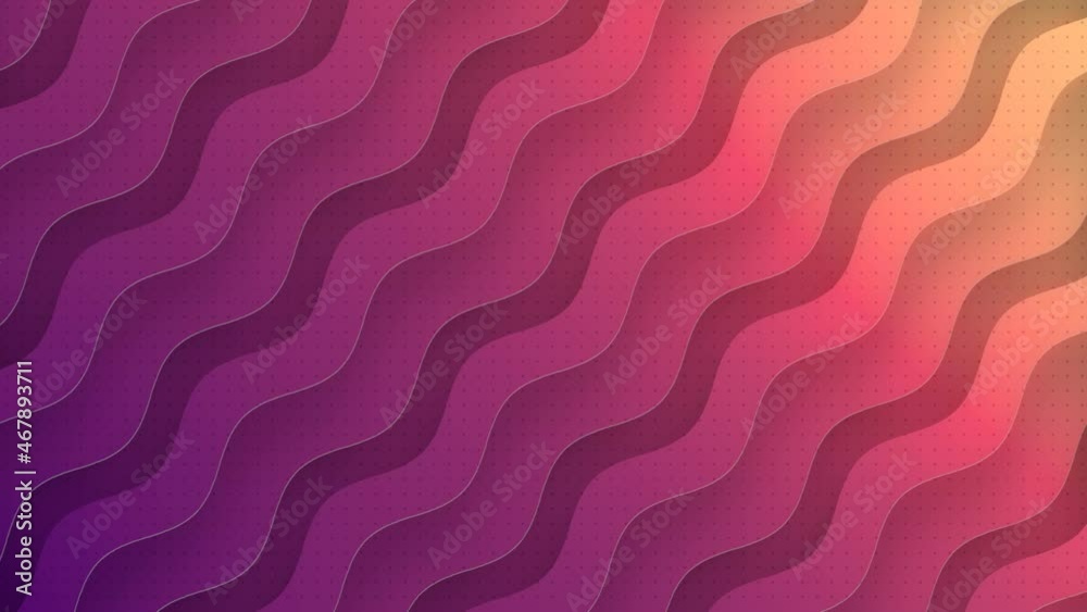 Fototapete Trendy background with modern gradient and flowing wavy lines loop animation