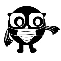 Penguin cartoon icon design, owl cartoon icon design, frog cartoon icon design and other cartoon characters in the form of web concept illustration