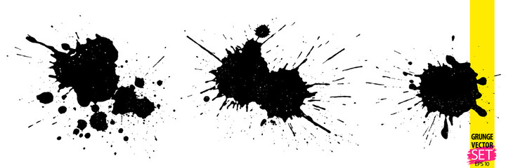 Grunge splatter. Paint splashes. Liquid stains. Highly detailed grunge textures. Paint stain. Ink spots. Splatter. Scribble. Scrawl. Ink drop. Grungy backgrounds collection.