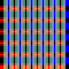 Checkered pattern. Harmonious interweaving of multicolored stripes. Great for decorating fabrics, textiles, gift wrapping, printed products, advertising, scrapbooking. Black and green stripes