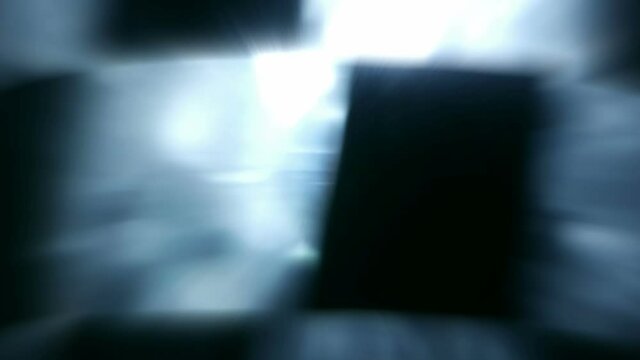 Rotating neon light.