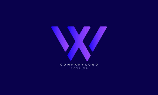 WX, UXU, XW, Abstract initial monogram letter alphabet logo design
