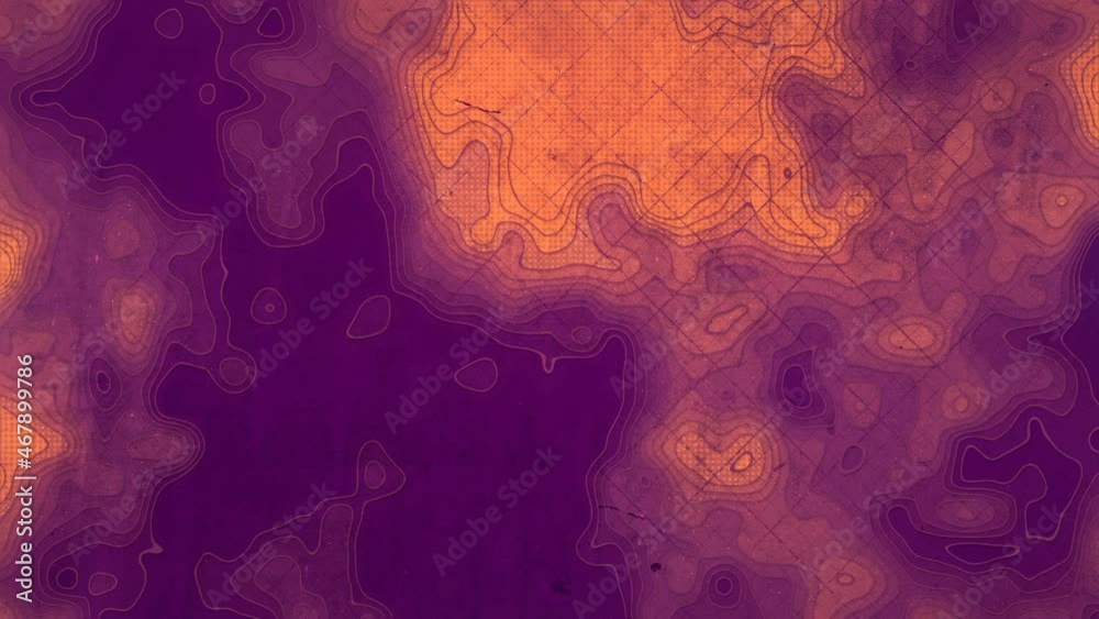 Aufkleber Wavy geometric lines on worn surface 3d rendering loop animation HD