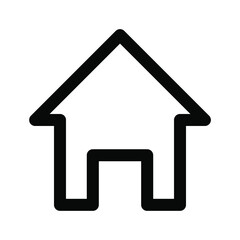 House icon. Black icon. Vector illustration.