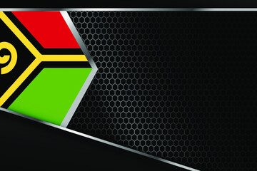 Vanuatu flag business banner with black background