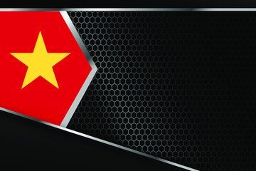 Vietnam flag business banner with black background