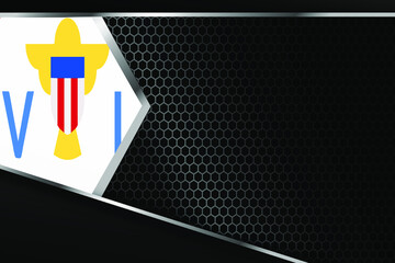 Virgin Islands flag business banner with black background