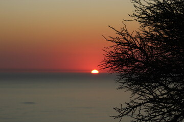 sunset over the sea