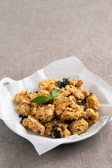 Delicious fried popcorn chicken in Taiwan.