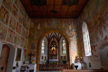 Innenansicht Pfarrkirche Damüls im Bregenzerwald