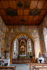 Innenansicht Pfarrkirche Damüls im Bregenzerwald