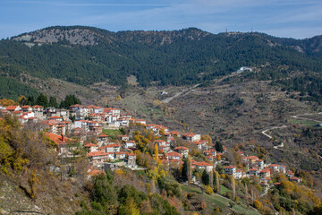Fototapeta na wymiar Metsovo in Epirus, in the mountains of Pindus in northern Greece 