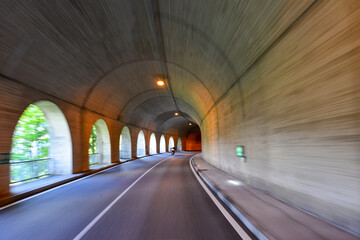 Strassentunnel auf der Laternserstraße in Vorarlberg/Österreich  