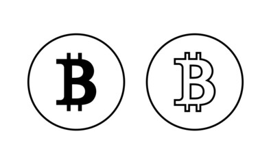 Bitcoin icons set. bitcoin sign and symbol. payment symbol. cryptocurrency logo