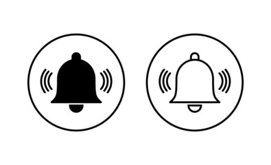 Bell Icons set. Notification sign and symbol for web site design