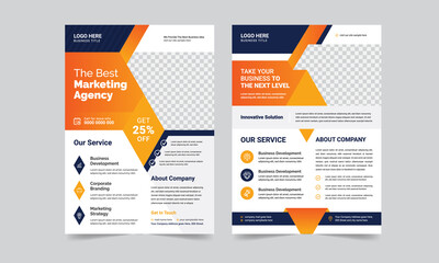 Morden Professional Corporate Business Flyer Design vector template.	
