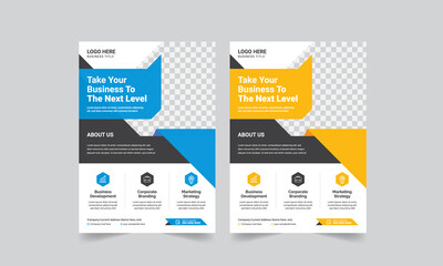 Morden Professional Corporate Business Flyer Design vector template.	
