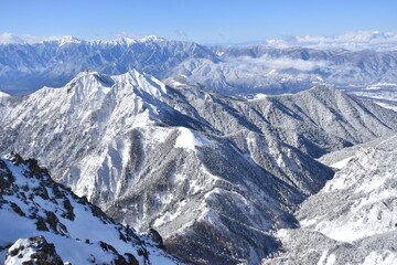 Fototapeta na wymiar 厳冬期の八ヶ岳登山