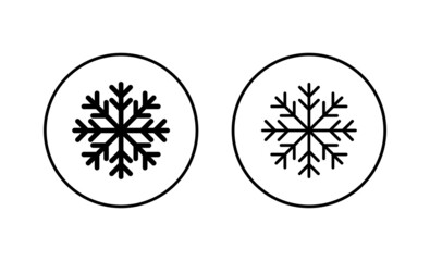Snow icons set. snowflake sign and symbol
