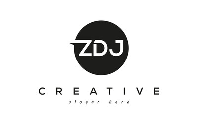ZDJ creative circle letters logo design victor	 - obrazy, fototapety, plakaty