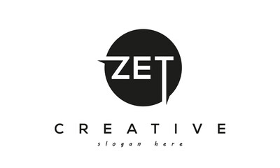 ZET creative circle letters logo design victor	 - obrazy, fototapety, plakaty