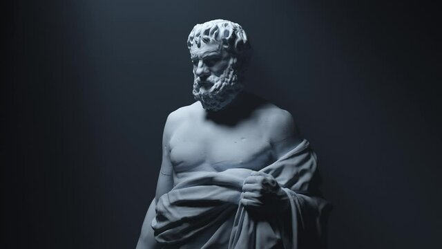 STATUE OF ANCIENT GREEK PHILOSOPHER 

