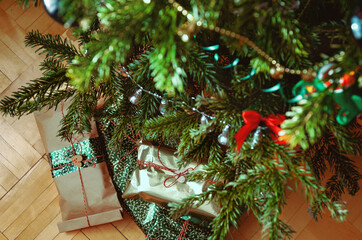 Presents under the christmas tree