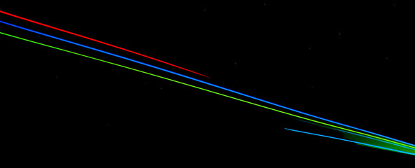 lines of lights. lights of cars with night. long exposure