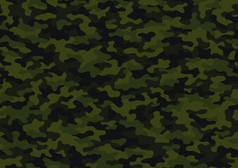 Camouflage seamless pattern texture. Abstract modern vector military camo backgound. Fabric textile print template. Vector illustration.