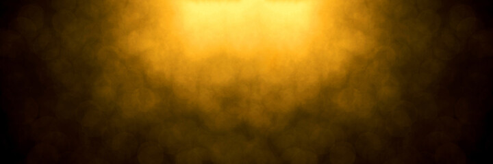 Golden bokeh mistical abstract background