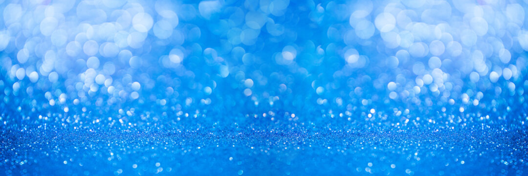 Blue glitter christmas abstract background
