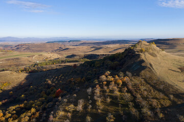 Aerial view of epic autumn landscape