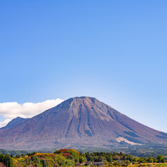 【鳥取県】西側からみる大山　自然風景