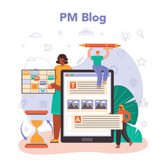 Project manager online service or platform. Successful business