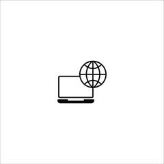 internet connection icon vector illustration, web page