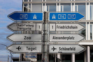 Traffic signals in the downtown of Berlin