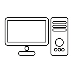 Computer  icon vector. pc illustration sign. device symbol. Laptop logo.